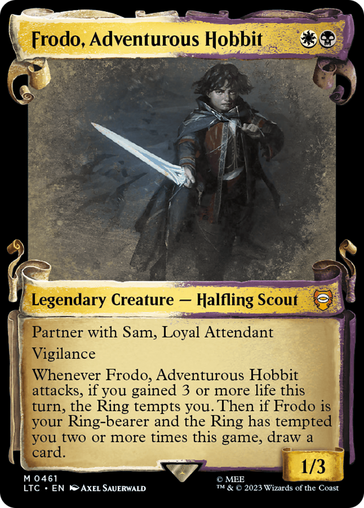 Frodo, Adventurous Hobbit [The Lord of the Rings: Tales of Middle-Earth Commander Showcase Scrolls] | Dumpster Cat Games