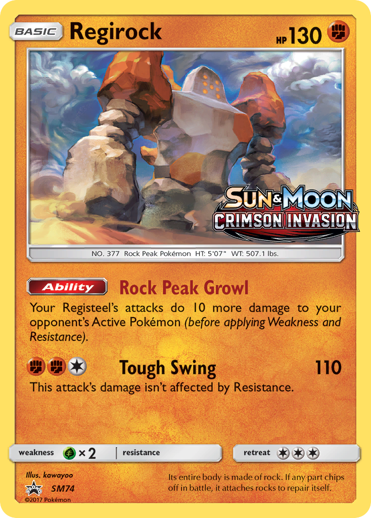 Regirock (SM74) [Sun & Moon: Black Star Promos] | Dumpster Cat Games