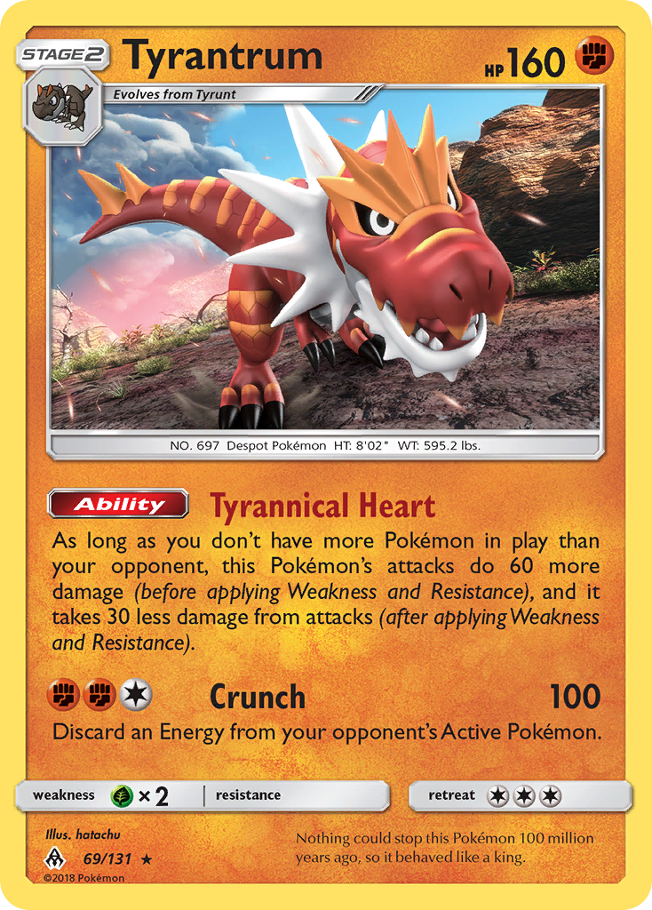 Tyrantrum (69/131) [Sun & Moon: Forbidden Light] | Dumpster Cat Games