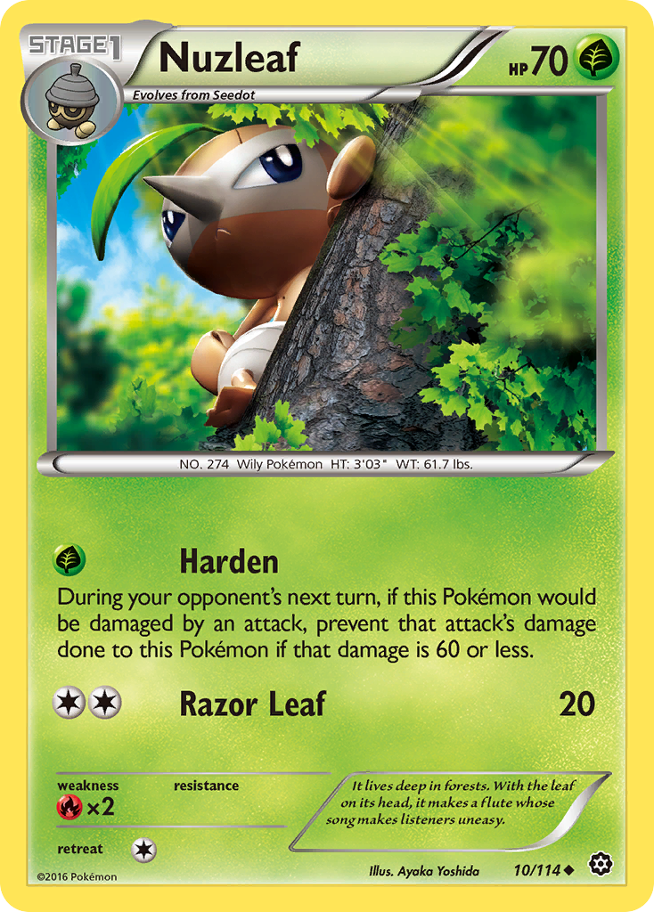 Nuzleaf (10/114) [XY: Steam Siege] | Dumpster Cat Games