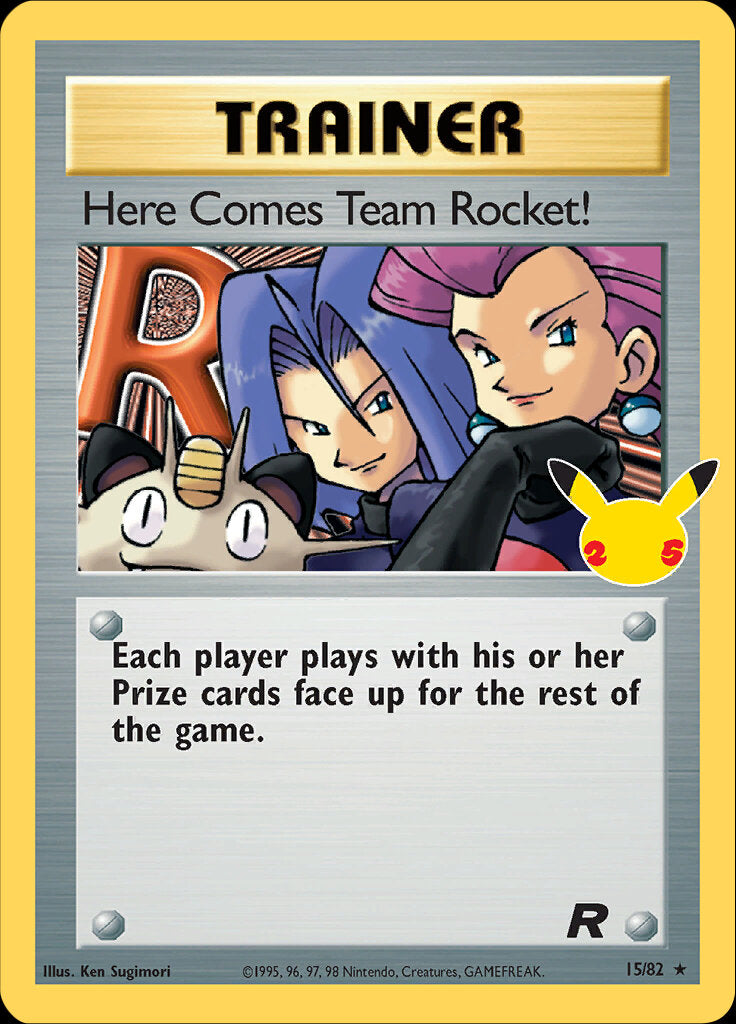 Here Comes Team Rocket! (15/82) [Celebrations: 25th Anniversary - Classic Collection] | Dumpster Cat Games