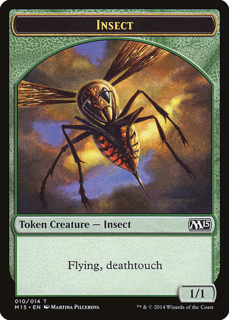 Insect Token (Deathtouch) [Magic 2015 Tokens] | Dumpster Cat Games