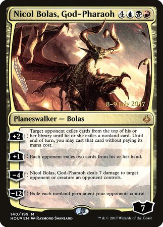 Nicol Bolas, God-Pharaoh [Hour of Devastation Promos] | Dumpster Cat Games