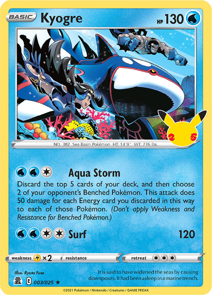 Kyogre (003/025) [Celebrations: 25th Anniversary] | Dumpster Cat Games