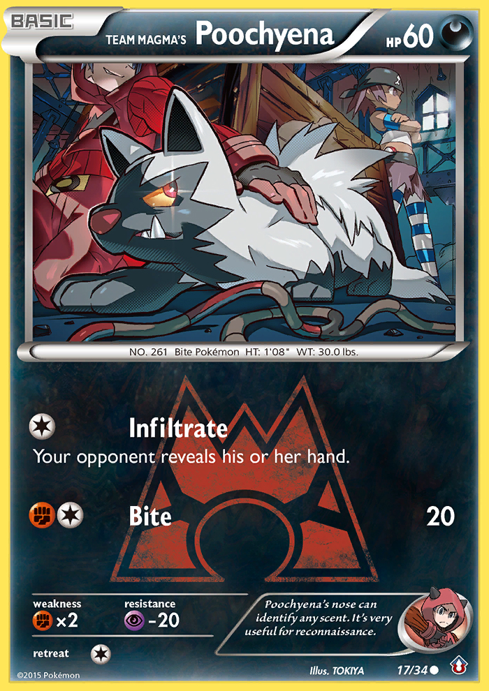 Team Magma's Poochyena (17/34) [XY: Double Crisis] | Dumpster Cat Games