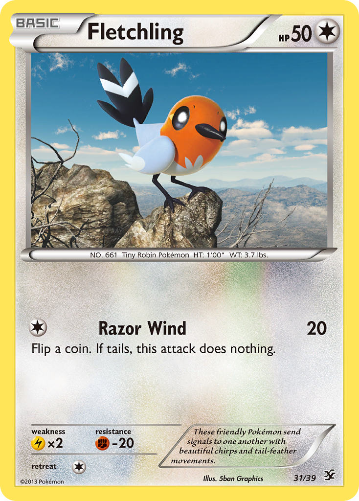 Fletchling (31/39) [XY: Kalos Starter Set] | Dumpster Cat Games