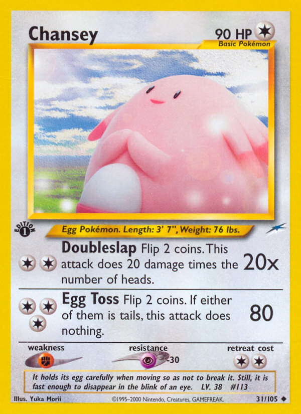 Chansey (31/105) [Neo Destiny 1st Edition] | Dumpster Cat Games