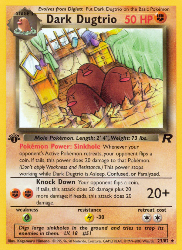 Dark Dugtrio (23/82) [Team Rocket 1st Edition] | Dumpster Cat Games