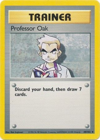 Professor Oak (88/102) [Base Set Unlimited] | Dumpster Cat Games