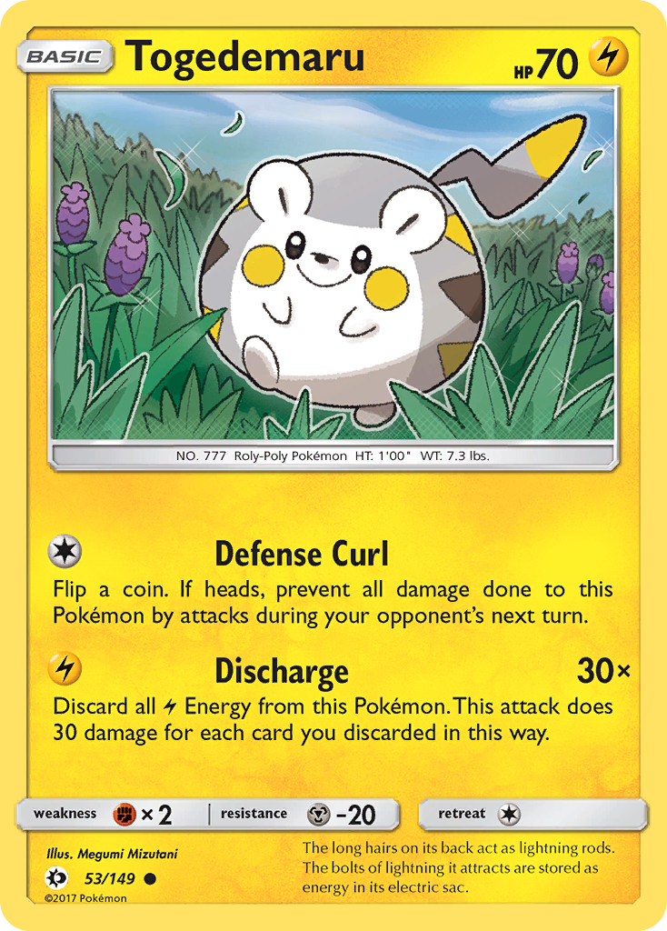 Togedemaru (53/149) [Sun & Moon: Base Set] | Dumpster Cat Games