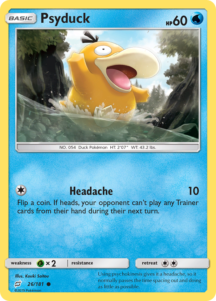 Psyduck (26/181) [Sun & Moon: Team Up] | Dumpster Cat Games