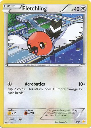 Fletchling (16/30) [XY: Trainer Kit 3 - Pikachu Libre] | Dumpster Cat Games