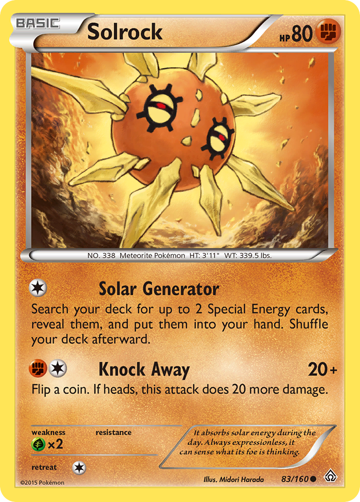 Solrock (83/160) [XY: Primal Clash] | Dumpster Cat Games