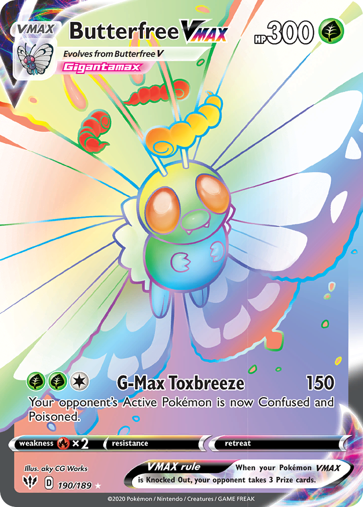 Butterfree VMAX (190/189) [Sword & Shield: Darkness Ablaze] | Dumpster Cat Games