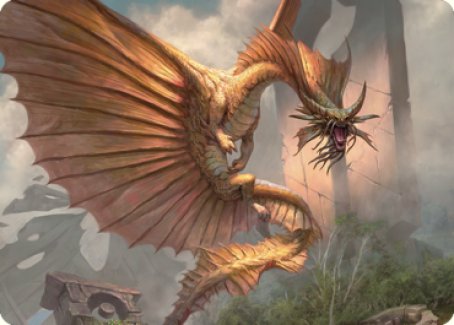 Ancient Gold Dragon Art Card (28) [Commander Legends: Battle for Baldur's Gate Art Series] | Dumpster Cat Games