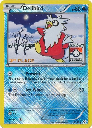 Delibird (38/149) (League Promo 3rd Place) [Black & White: Boundaries Crossed] | Dumpster Cat Games