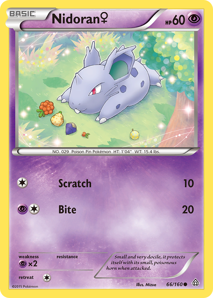 Nidoran (66/160) (Female) [XY: Primal Clash] | Dumpster Cat Games