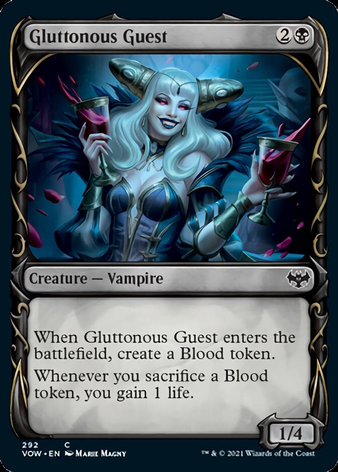 Gluttonous Guest (Showcase Fang Frame) [Innistrad: Crimson Vow] | Dumpster Cat Games