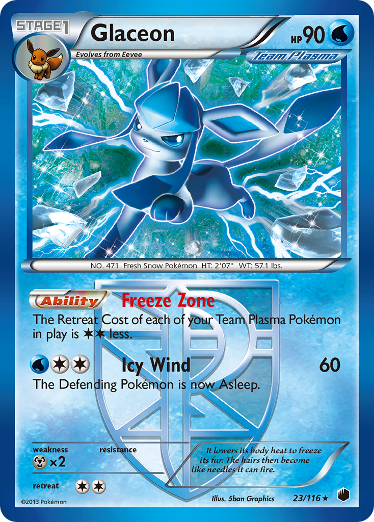 Glaceon (23/116) [Black & White: Plasma Freeze] | Dumpster Cat Games