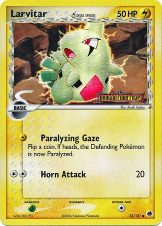 Larvitar (52/101) (Delta Species) (Stamped) [EX: Dragon Frontiers] | Dumpster Cat Games