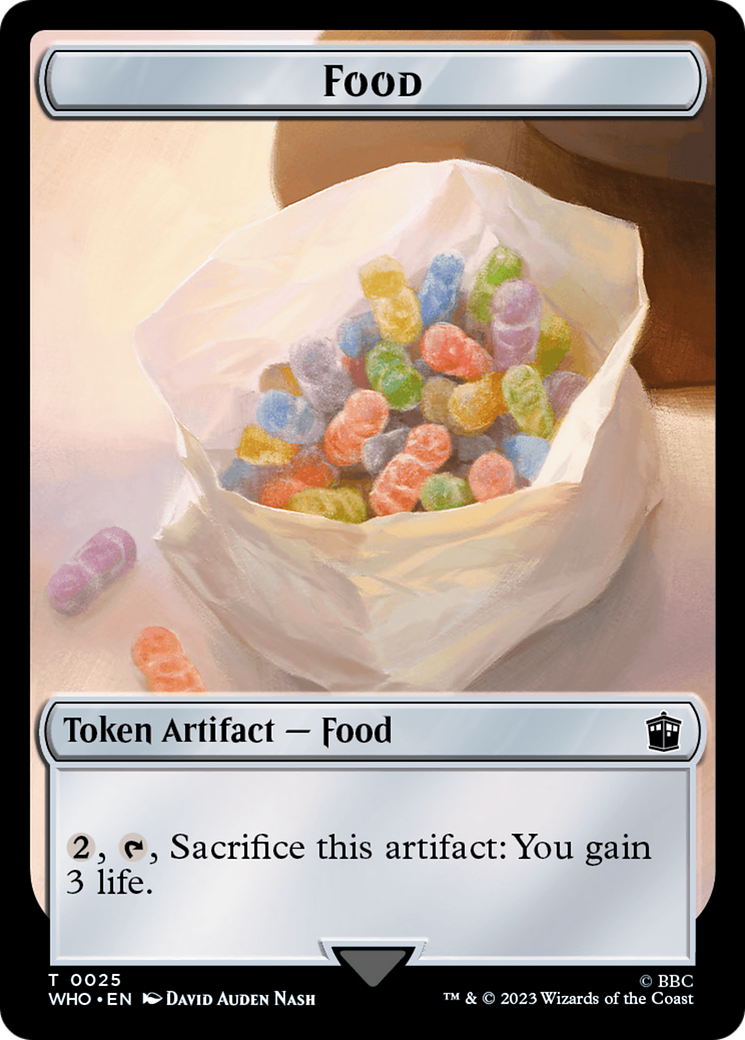 Alien Angel // Food (0025) Double-Sided Token [Doctor Who Tokens] | Dumpster Cat Games