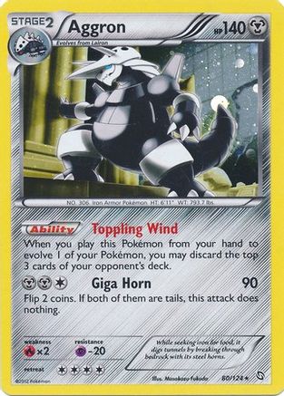 Aggron (80/124) (Cosmos Holo) [Black & White: Dragons Exalted] | Dumpster Cat Games