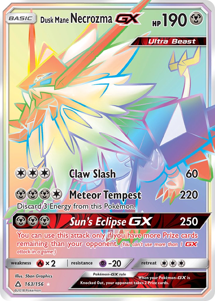 Dusk Mane Necrozma GX (163/156) [Sun & Moon: Ultra Prism] | Dumpster Cat Games