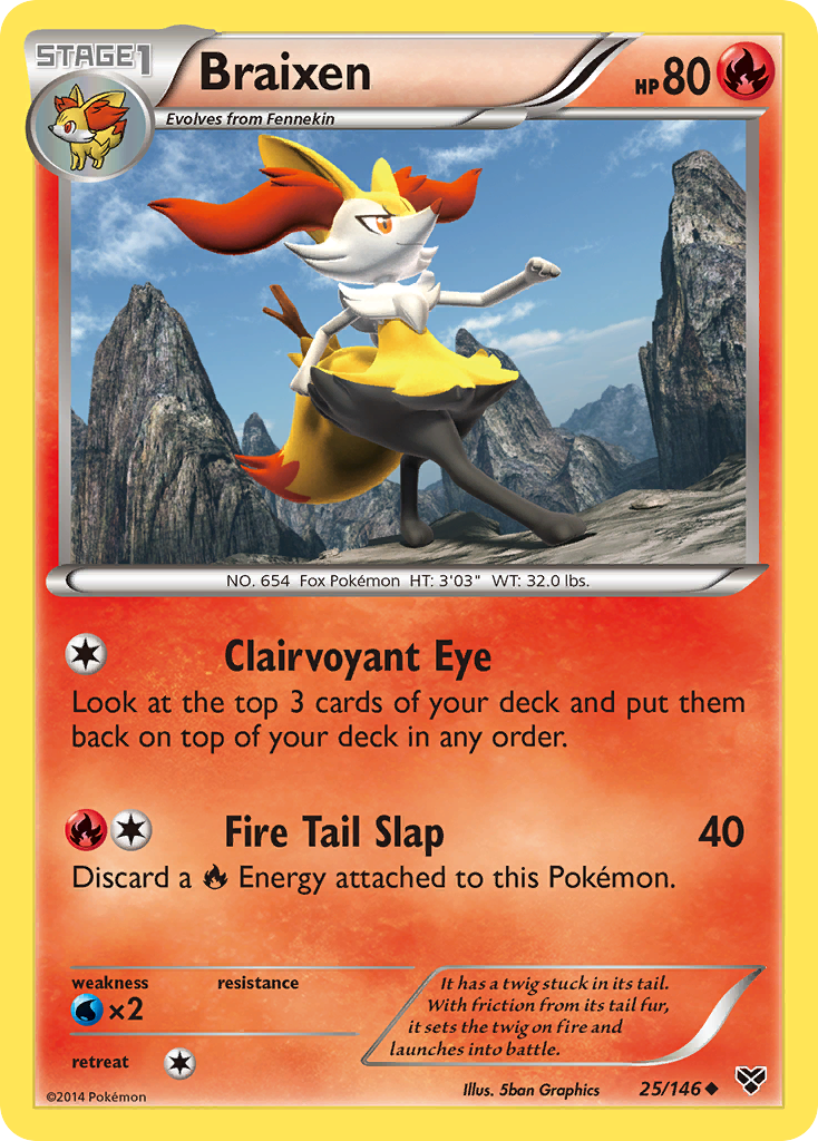 Braixen (25/146) [XY: Base Set] | Dumpster Cat Games