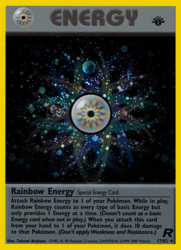 Rainbow Energy (17/82) [Team Rocket 1st Edition] | Dumpster Cat Games