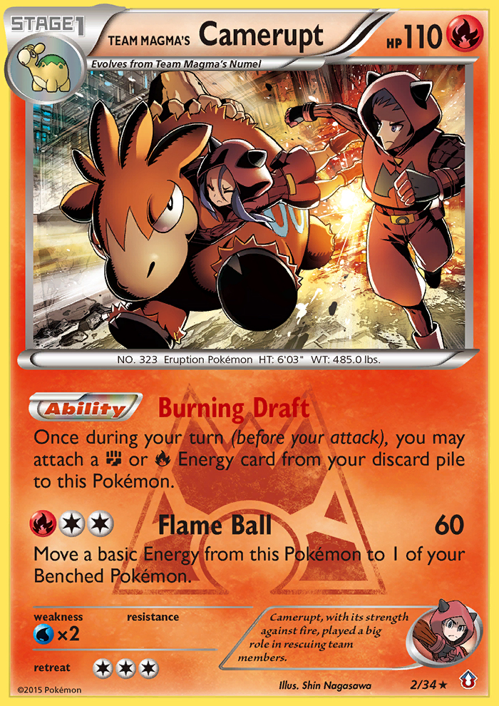 Team Magma's Camerupt (2/34) [XY: Double Crisis] | Dumpster Cat Games