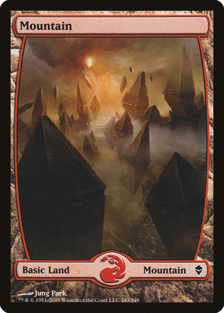 Mountain (243) - Full Art [Zendikar] | Dumpster Cat Games