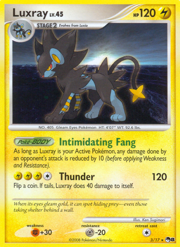 Luxray (3/17) [POP Series 8] | Dumpster Cat Games