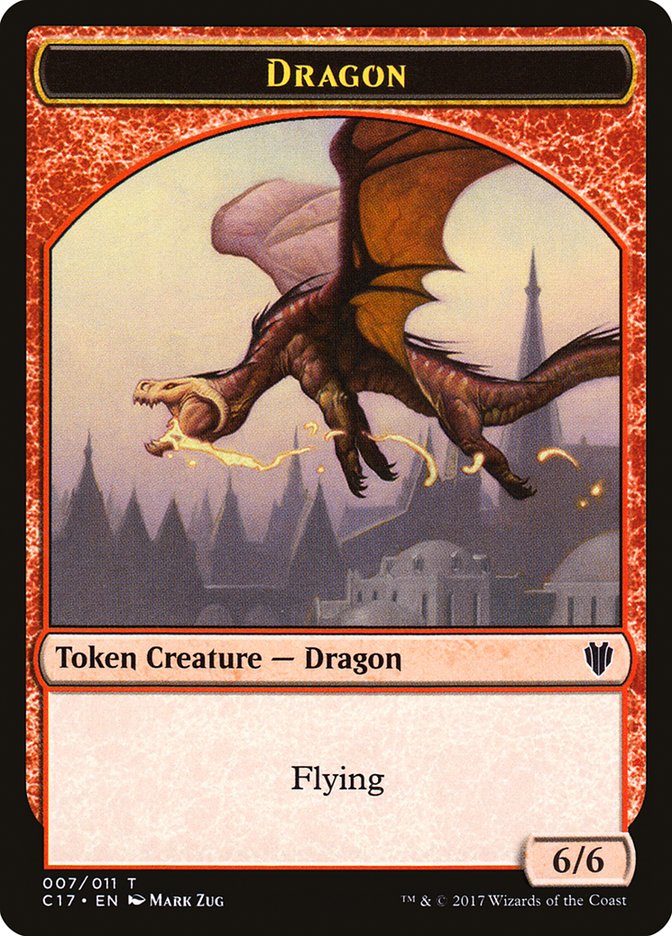 Dragon Token (007/011) [Commander 2017 Tokens] | Dumpster Cat Games