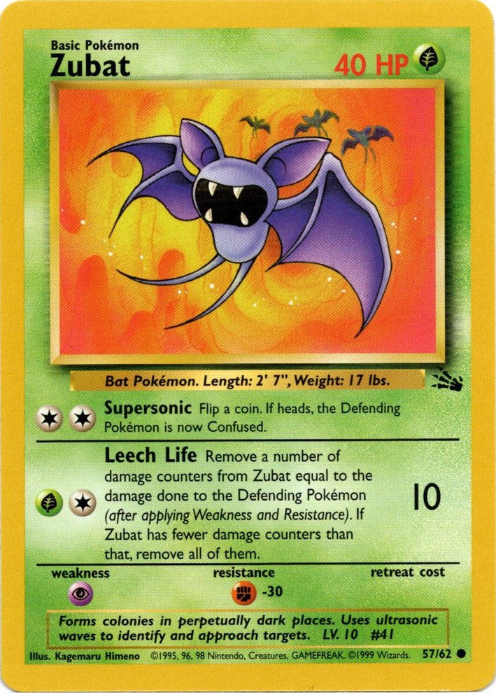 Zubat (57/62) [Fossil Unlimited] | Dumpster Cat Games