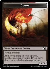 Angel (3) // Demon Double-Sided Token [March of the Machine Commander Tokens] | Dumpster Cat Games