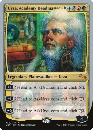 Urza, Academy Headmaster [Unstable] | Dumpster Cat Games