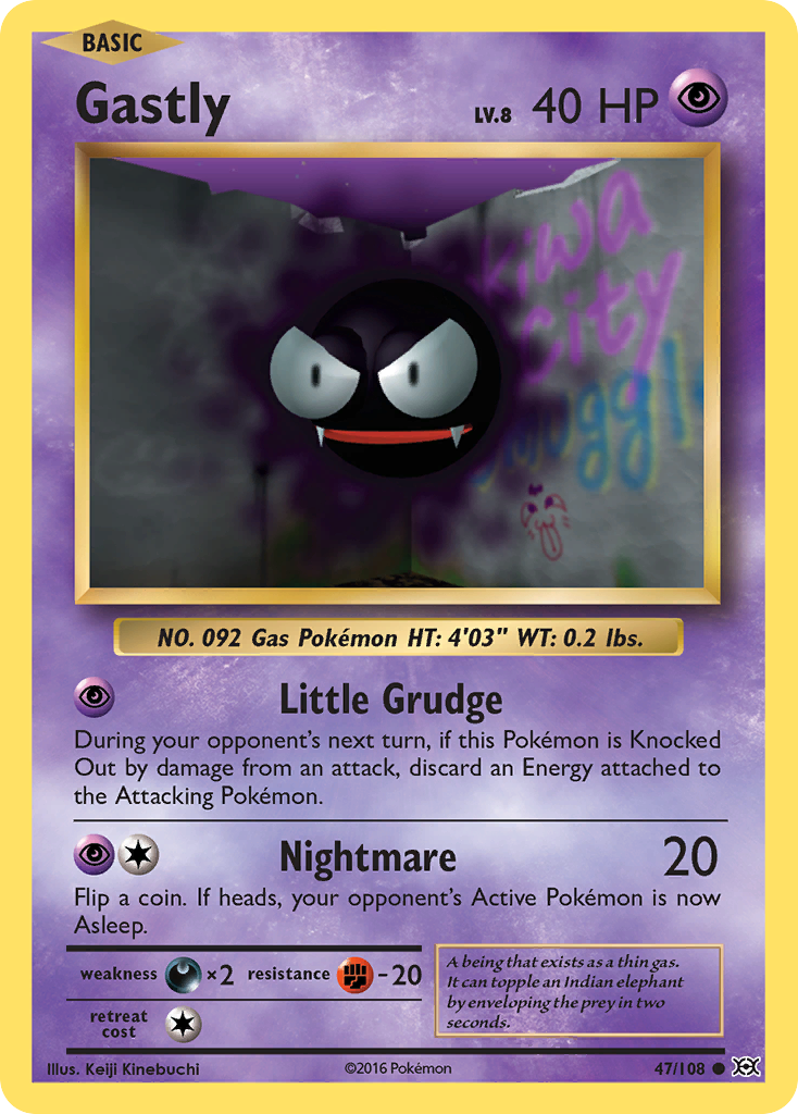 Gastly (47/108) [XY: Evolutions] | Dumpster Cat Games