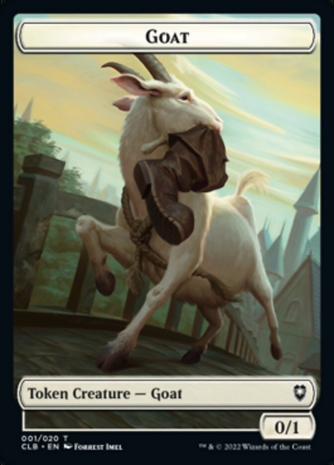 Treasure // Goat Double-sided Token [Commander Legends: Battle for Baldur's Gate Tokens] | Dumpster Cat Games