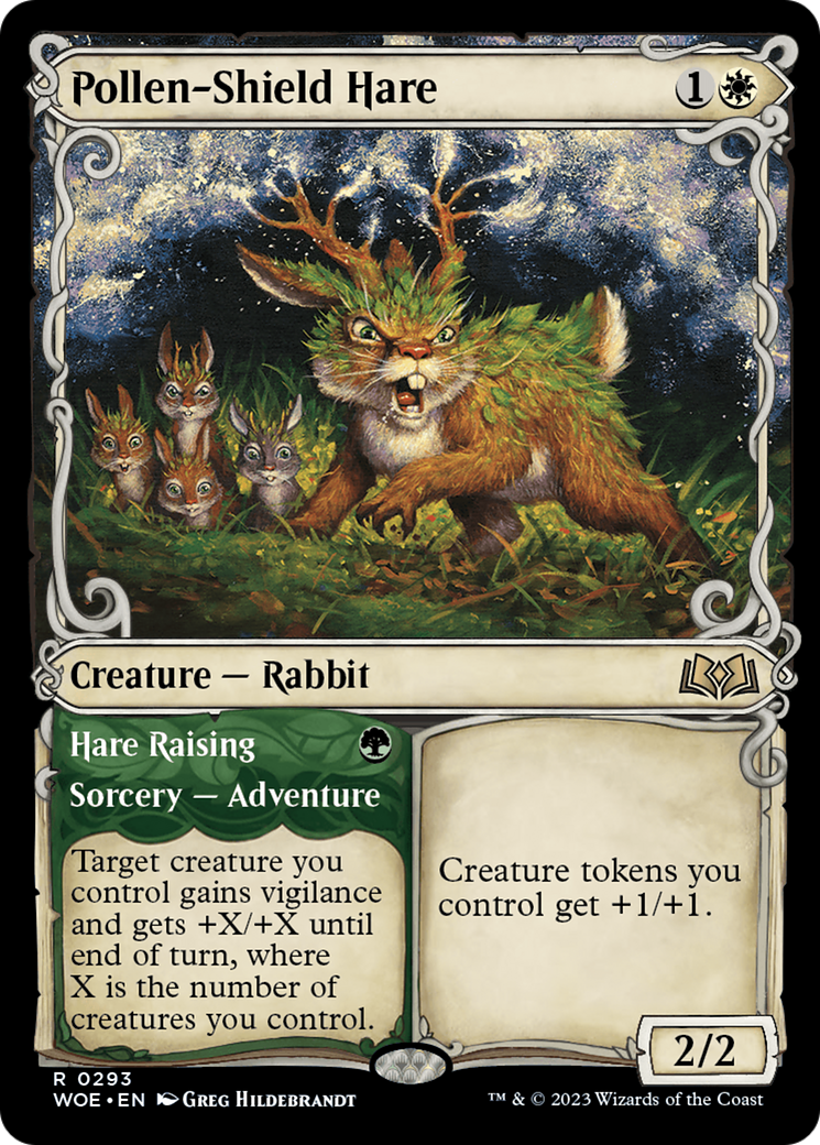 Pollen-Shield Hare // Hare Raising (Promo Pack) [Wilds of Eldraine Promos] | Dumpster Cat Games