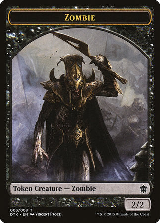 Zombie Token [Dragons of Tarkir Tokens] | Dumpster Cat Games