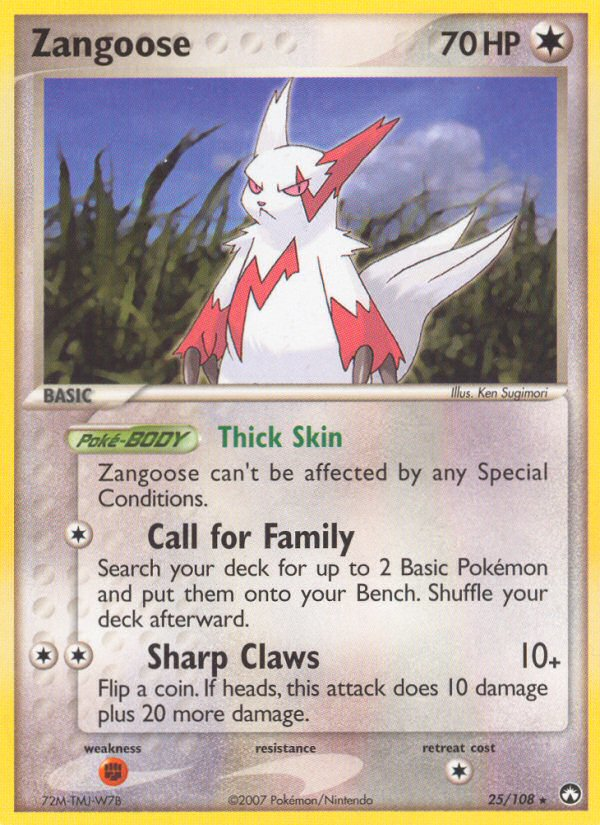 Zangoose (25/108) [EX: Power Keepers] | Dumpster Cat Games