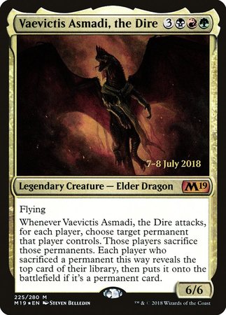 Vaevictis Asmadi, The Dire [Core Set 2019 Promos] | Dumpster Cat Games