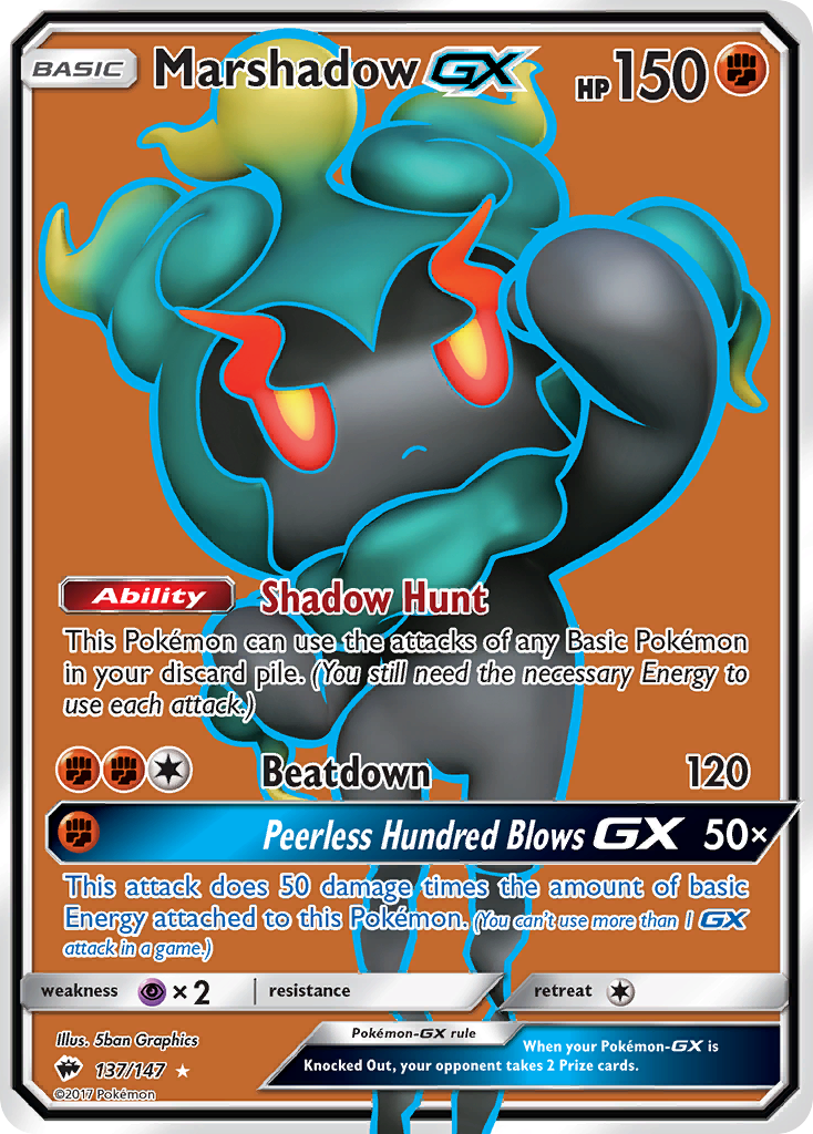 Marshadow GX (137/147) [Sun & Moon: Burning Shadows] | Dumpster Cat Games