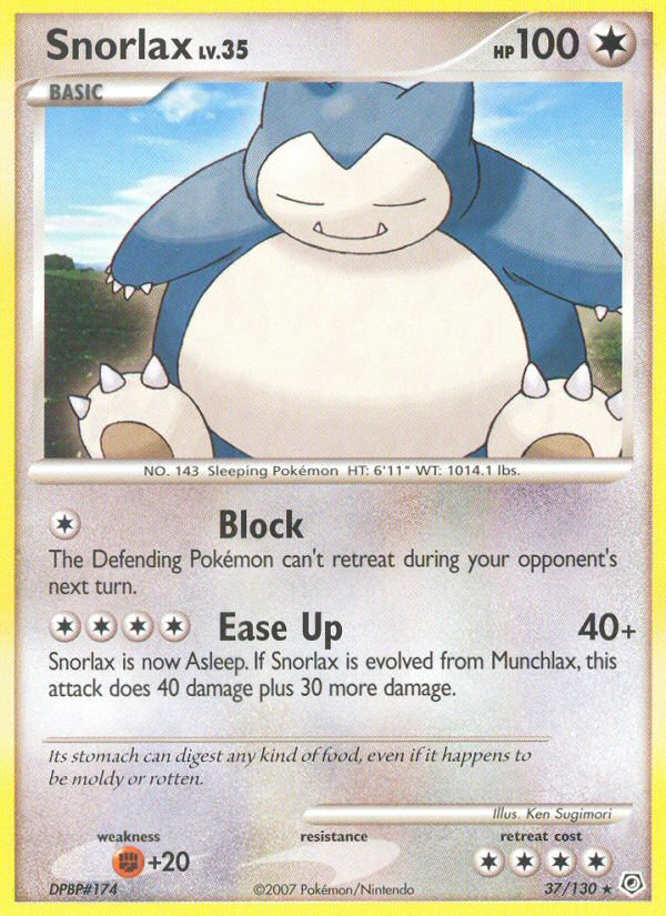 Snorlax (37/130) [Diamond & Pearl: Base Set] | Dumpster Cat Games