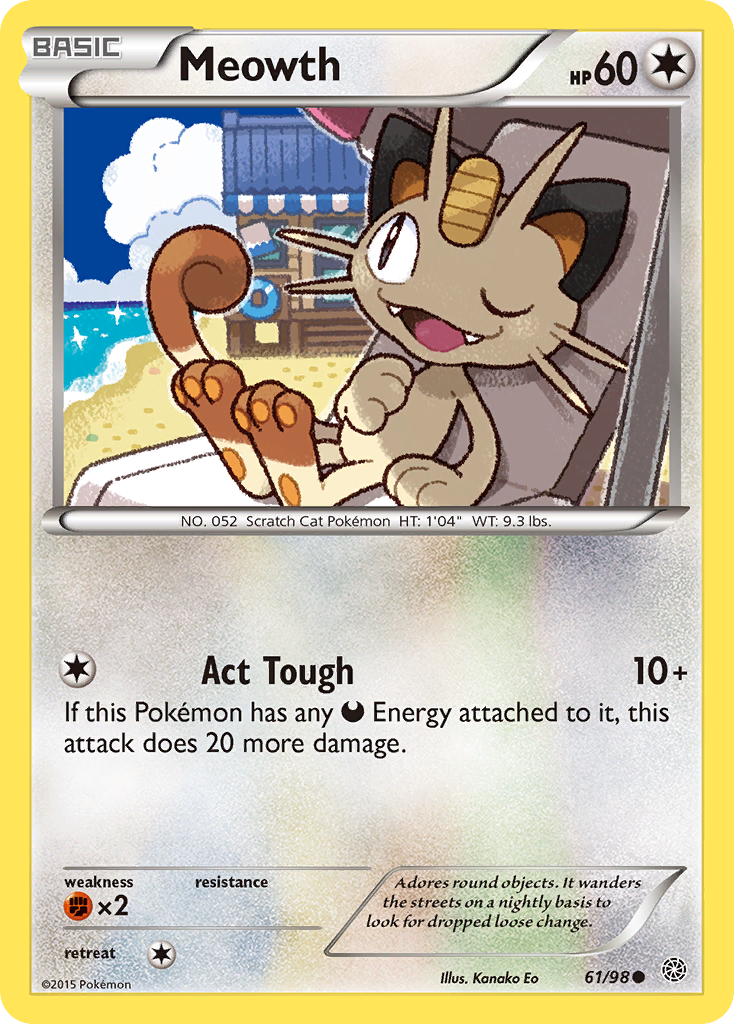 Meowth (61/98) [XY: Ancient Origins] | Dumpster Cat Games