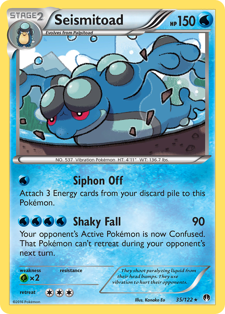 Seismitoad (35/122) [XY: BREAKpoint] | Dumpster Cat Games