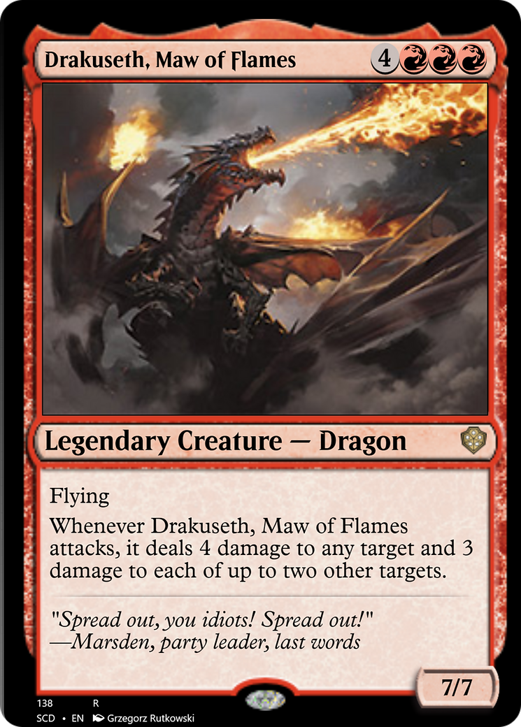 Drakuseth, Maw of Flames [Starter Commander Decks] | Dumpster Cat Games