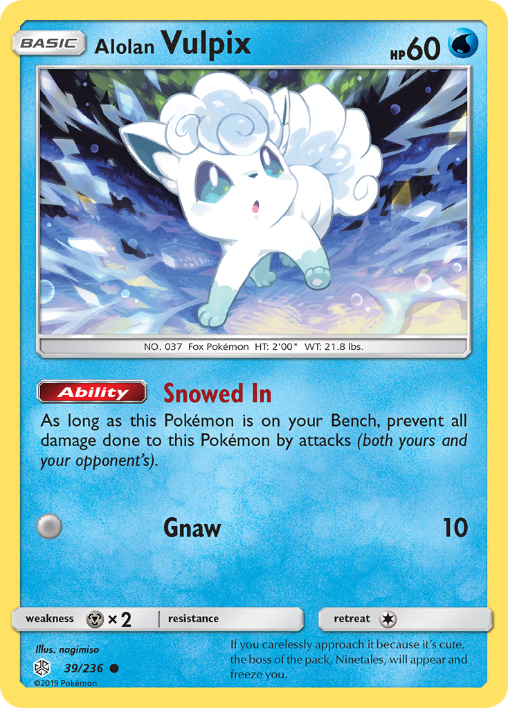 Alolan Vulpix (39/236) [Sun & Moon: Cosmic Eclipse] | Dumpster Cat Games