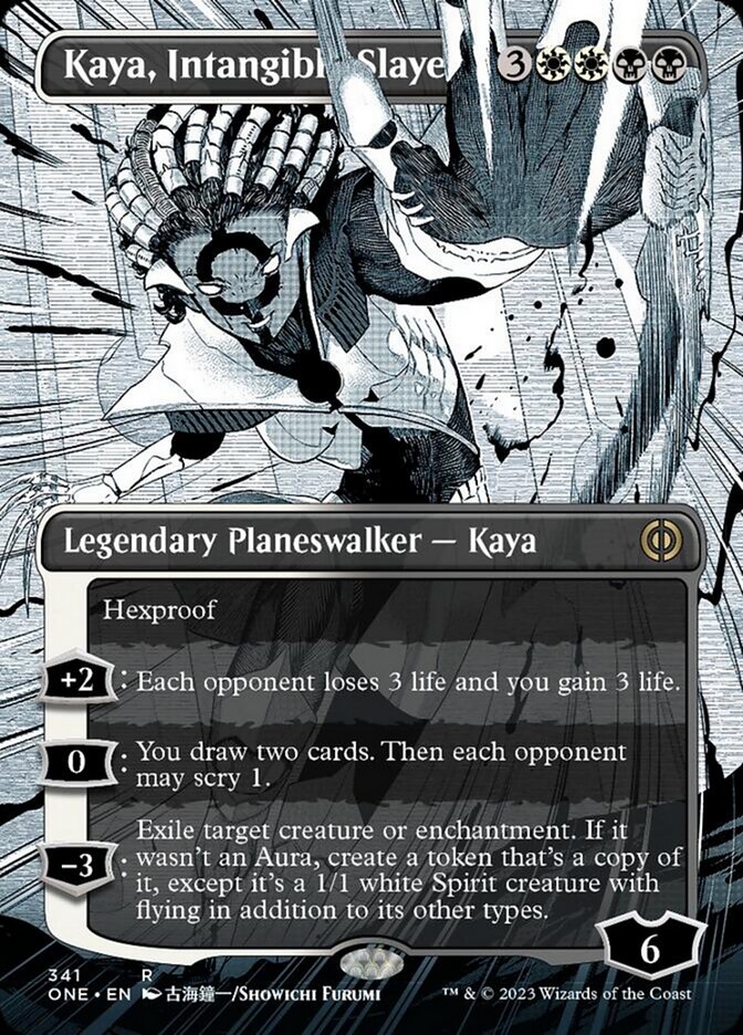 Kaya, Intangible Slayer (Borderless Manga) [Phyrexia: All Will Be One] | Dumpster Cat Games