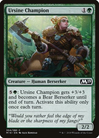 Ursine Champion [Core Set 2019] | Dumpster Cat Games